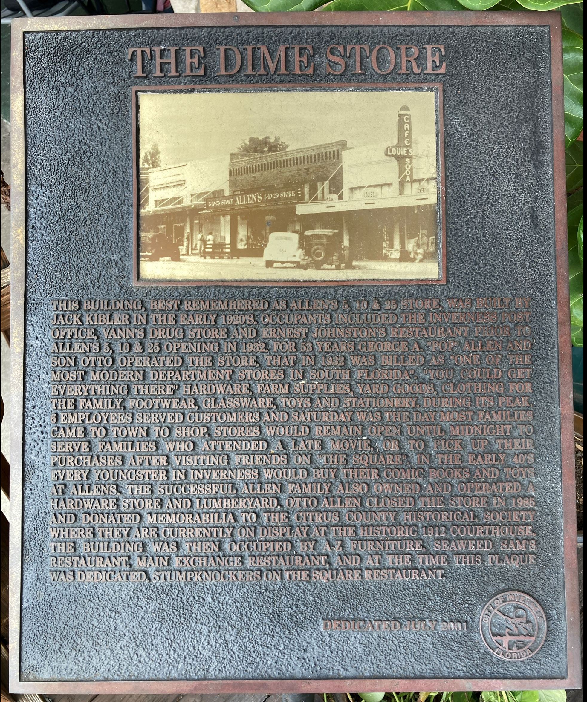 110 W Main St plaque - 2022