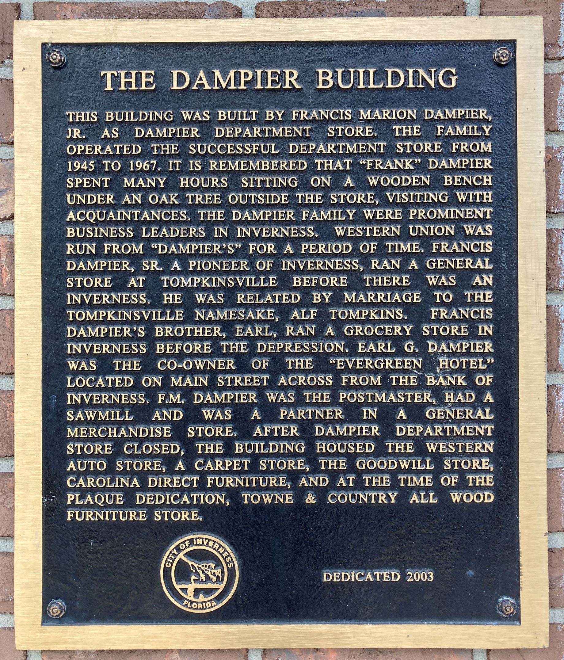 107 Courthouse Sq plaque - 2022