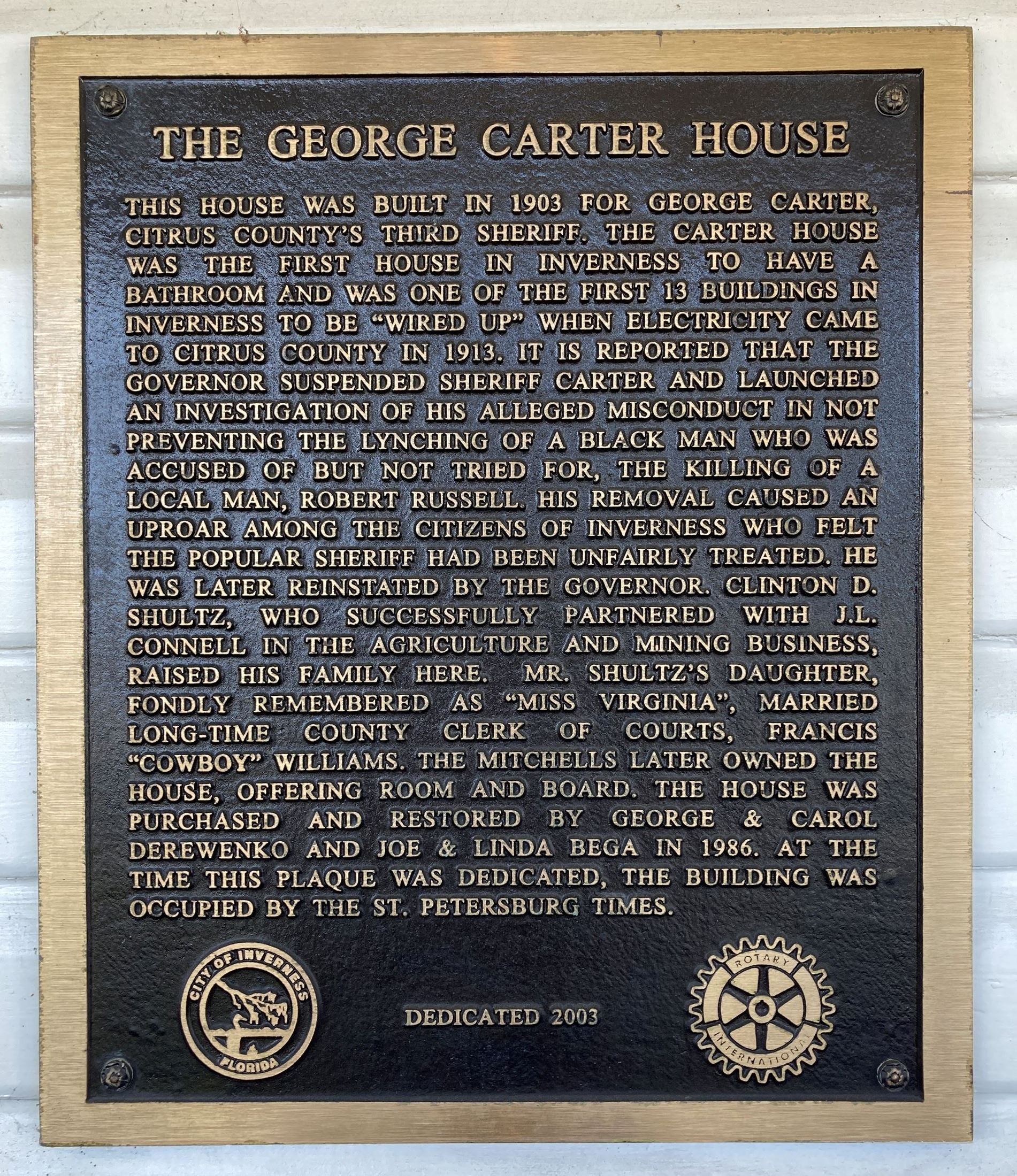 301 W Main St plaque - 2022